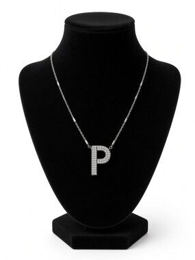 NWT Kendra Scott Letter P Pendant Necklace in Silver